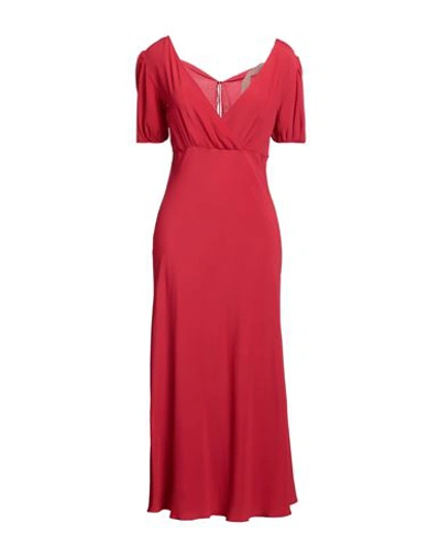 N°21 Woman Maxi Dress Red Size 4 Acetate, Silk