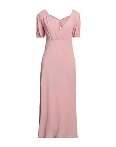 N°21 Woman Maxi Dress Blush Size 10 Acetate, Silk In Pink