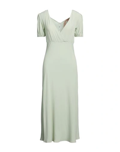 N°21 Woman Maxi Dress Light Green Size 4 Acetate, Silk