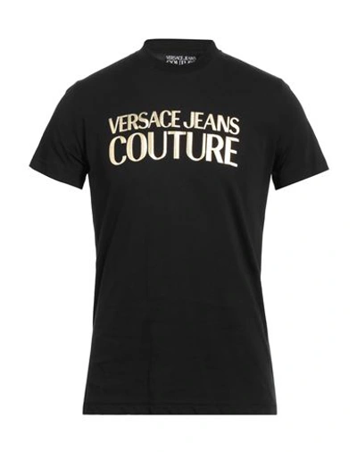 VERSACE JEANS COUTURE VERSACE JEANS COUTURE MAN T-SHIRT BLACK SIZE 3XL COTTON
