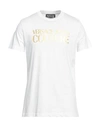 Versace Jeans Couture Short Sleeve Crew Neck Cotton T-shirt In White