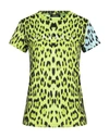 Roberto Cavalli Woman T-shirt Lime Green Size Xs Polyester, Elastane In Green