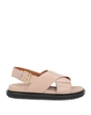 Marni Woman Sandals Light Brown Size 6.5 Soft Leather In Beige