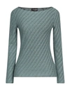 Emporio Armani Woman Sweater Sky Blue Size 8 Viscose, Polyester