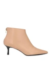 Doop Woman Ankle Boots Sand Size 10 Soft Leather In Beige