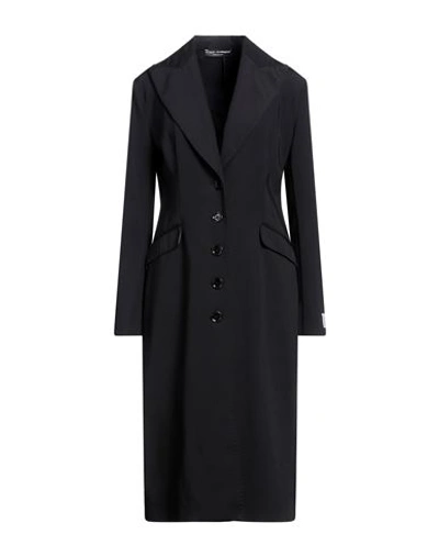 Dolce & Gabbana Woman Overcoat & Trench Coat Black Size 6 Polyamide, Elastane