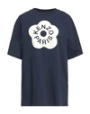 Kenzo Woman T-shirt Navy Blue Size M Cotton