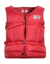 Used Future Man Down Jacket Red Size L Polyester
