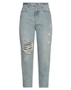 Twinset Woman Denim Pants Blue Size 29 Cotton In Blue
