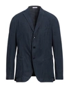 Boglioli Man Suit Jacket Navy Blue Size 44 Cotton In Navy Blue