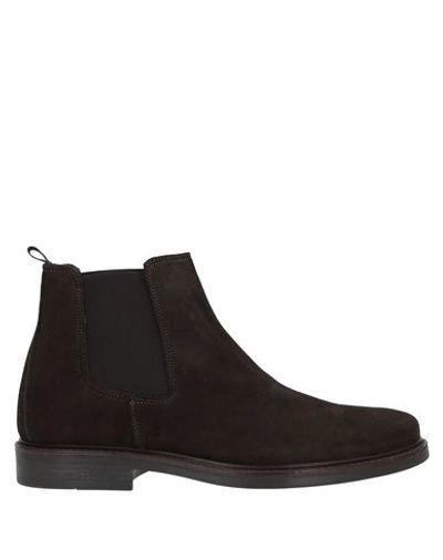 Bruno Verri Man Ankle Boots Dark Brown Size 11 Soft Leather