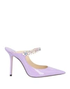 Jimmy Choo Bing 100 Patent Lilac Mules In Purple