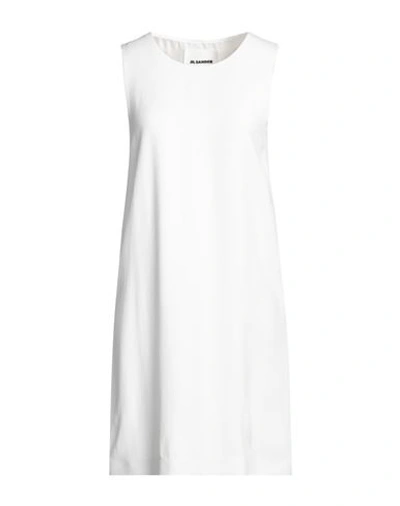 Jil Sander Woman Short Dress White Size 6 Viscose