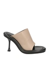 Jw Anderson Woman Sandals Beige Size 9 Calfskin