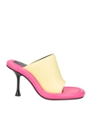 Jw Anderson Woman Sandals Light Yellow Size 10 Calfskin
