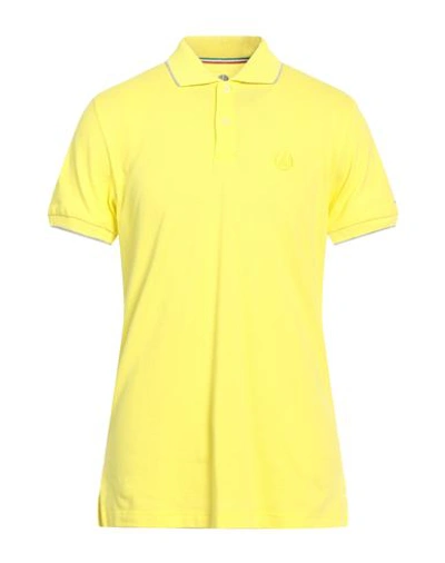 People Of Shibuya Man Polo Shirt Light Yellow Size L Cotton