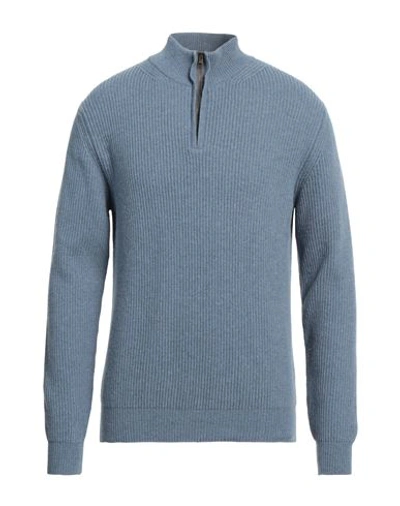 Boglioli Man Turtleneck Light Blue Size L Wool, Cashmere