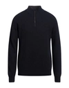 Boglioli Man Turtleneck Midnight Blue Size L Wool, Cashmere