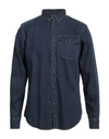 HAND PICKED HAND PICKED MAN DENIM SHIRT BLUE SIZE L COTTON