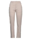 Private 02 04 Woman Pants Taupe Size 2 Cotton, Nylon, Elastane In Grey