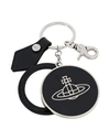 Vivienne Westwood Key Ring Black Size - Metal, Soft Leather
