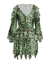Roberto Cavalli Woman Short Dress Acid Green Size 8 Viscose In Green