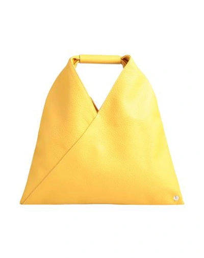 Mm6 Maison Margiela Woman Handbag Yellow Size - Bovine Leather, Copper