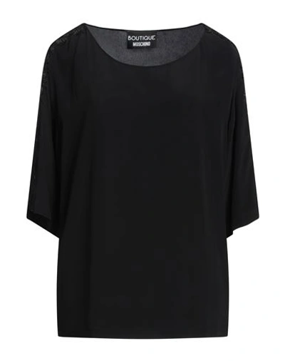 Boutique Moschino Woman Blouse Black Size 14 Silk