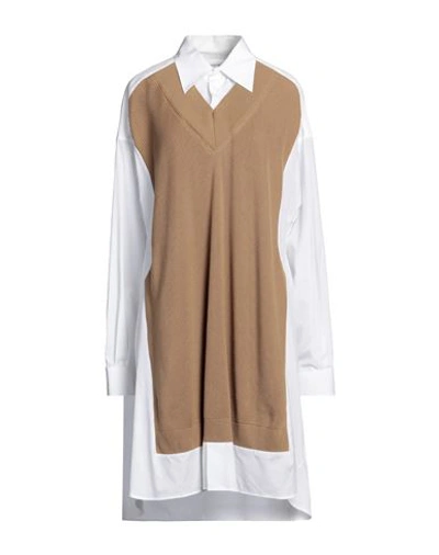 Maison Margiela Two-tone Panelled Shirtdress In 988