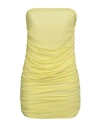 Des_phemmes Woman Mini Dress Yellow Size 4 Nylon, Elastane