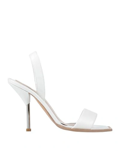 Alexander Mcqueen Woman Sandals Off White Size 10 Soft Leather