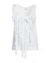 Dries Van Noten Woman Top White Size M Cotton In White