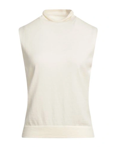 Rossopuro Woman Turtleneck Cream Size 12 Cashmere In White