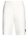 Emporio Armani Man Shorts & Bermuda Shorts White Size M Cotton, Polyester, Elastane