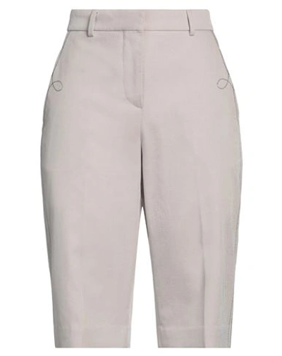 Cedric Charlier Woman Cropped Pants Pastel Pink Size 6 Cotton, Polyamide, Elastane