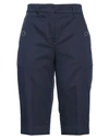 Cedric Charlier Woman Pants Navy Size 6 Cotton, Polyamide, Elastane In Navy Blue