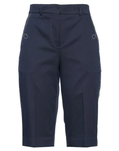 Cedric Charlier Woman Pants Navy Blue Size 6 Cotton, Polyamide, Elastane