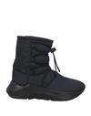 Giorgio Armani Man Ankle Boots Navy Size 8.5 Polyamide, Polyurethane, Polyethylene In Navy Blue