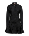 N°21 Woman Short Dress Black Size 6 Cotton
