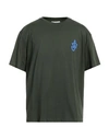Jw Anderson Man T-shirt Dark Green Size Xl Cotton