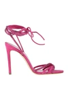 Paris Texas Holly Nicole 105mm Lace Up Sandals In Pink