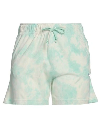 Nike Woman Shorts & Bermuda Shorts Light Green Size Xl Cotton