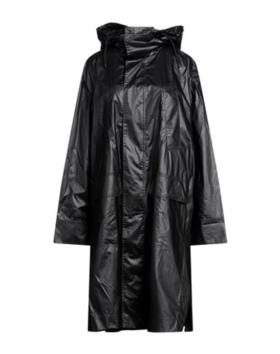 Valentino Garavani Woman Overcoat & Trench Coat Black Size 12 Cotton, Polyester