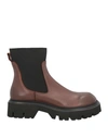 Poesie Veneziane Woman Ankle Boots Brown Size 11 Soft Leather In Marrone Scuri