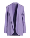 Hopper Woman Blazer Mauve Size 8 Viscose, Nylon, Elastane In Purple
