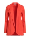 Hopper Woman Blazer Tomato Red Size 10 Viscose, Nylon, Elastane