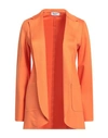 Hopper Woman Blazer Orange Size 6 Viscose, Nylon, Elastane
