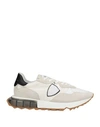 Philippe Model Man Sneakers Light Grey Size 8 Leather, Textile Fibers In Grey