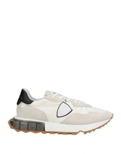 Philippe Model Man Sneakers Light Grey Size 8 Leather, Textile Fibers