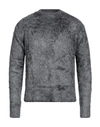 Jil Sander Man Sweater Lead Size 46 Silk In Grey